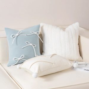 Blue White Bow Knot Cushion Collection