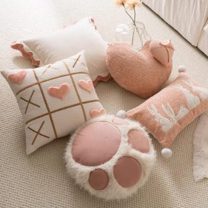 Pink Bunny Hearts Cushion Collection