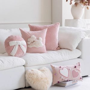 Pink Bunny Hearts Cushion Collection