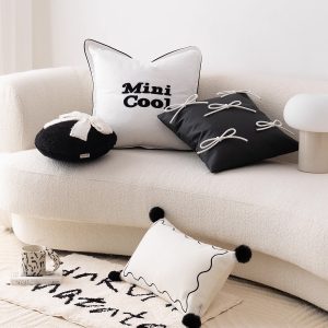 Cool Minimalist Black White Cushion Collection